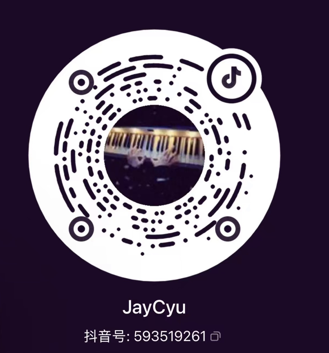 JayCyu 抖音账号二维码，抖音号 593519261